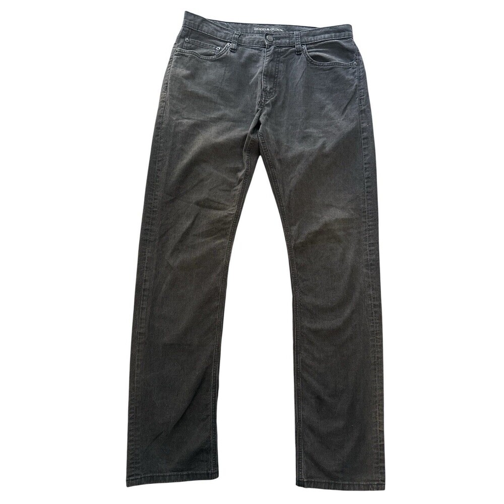Rodd & Gunn Gray Men Straight Fit Jeans Size 34L 32 inseam Premium Italian Denim